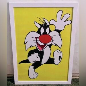 Custom Framed Vintage Looney Tunes “Sylvester Jr.” Cartoon Character Wall Art